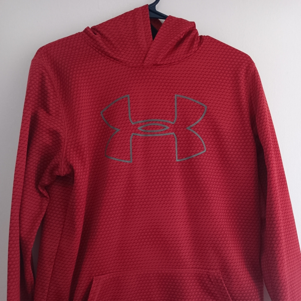 Under Armour Youth Xl Textured Red Hoodie